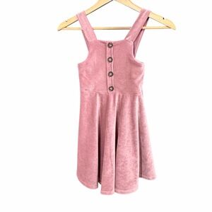 Girls Pink & Gold Soft Polyester Dresses by Beautees 7/8